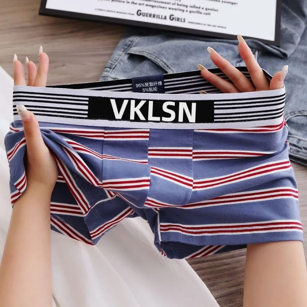 1Pcs Men's Underwear Loose Comfortable Breathable Men's Quadrangle Pants Fashion Printed Traceless Flat Corner Men Underpanties image 3