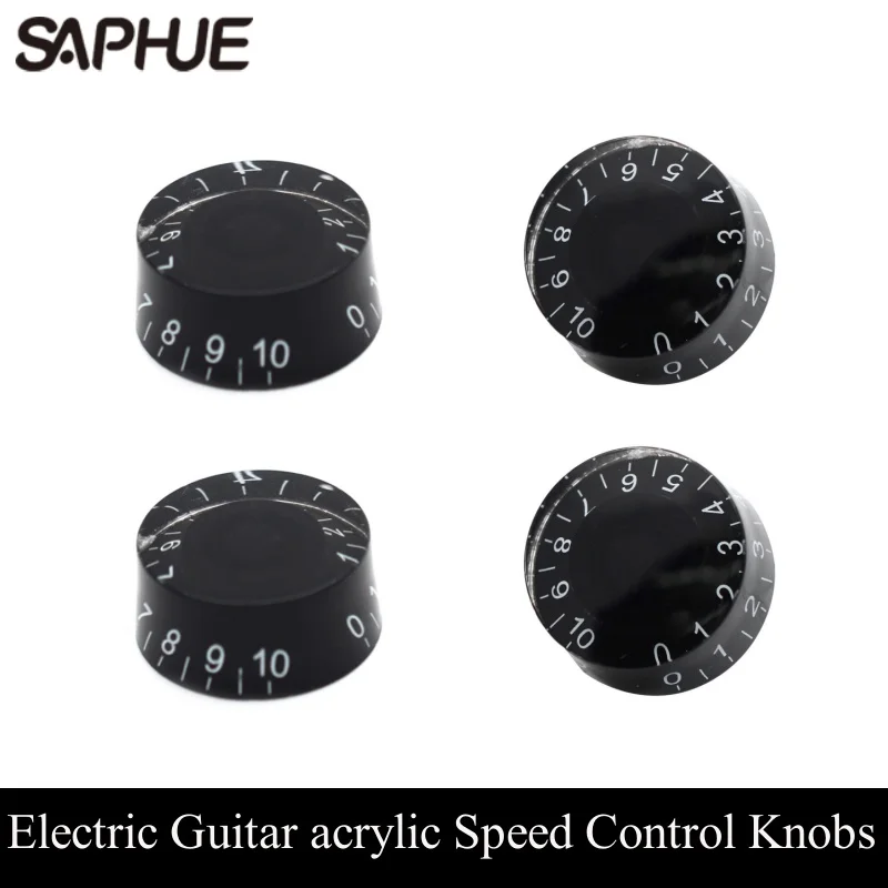 4Pcs Muilt-Color Acrylic Speed Control Knobs for Electric Guitar Tone Volume Knobs Buttons