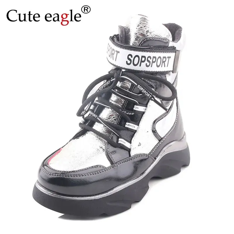 

Winter High Large Big Boys' Shoes With Plush Trendy Shoes And Sports Casual Printing Versatile ShortOutdoor Waterproof Boots