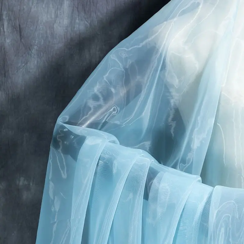 Water Light Yarn Liquid Organza Fabric Glossy By The Meter for Wedding Dresses Clothing Hanfu Sewing Thin Soft Designer Textile