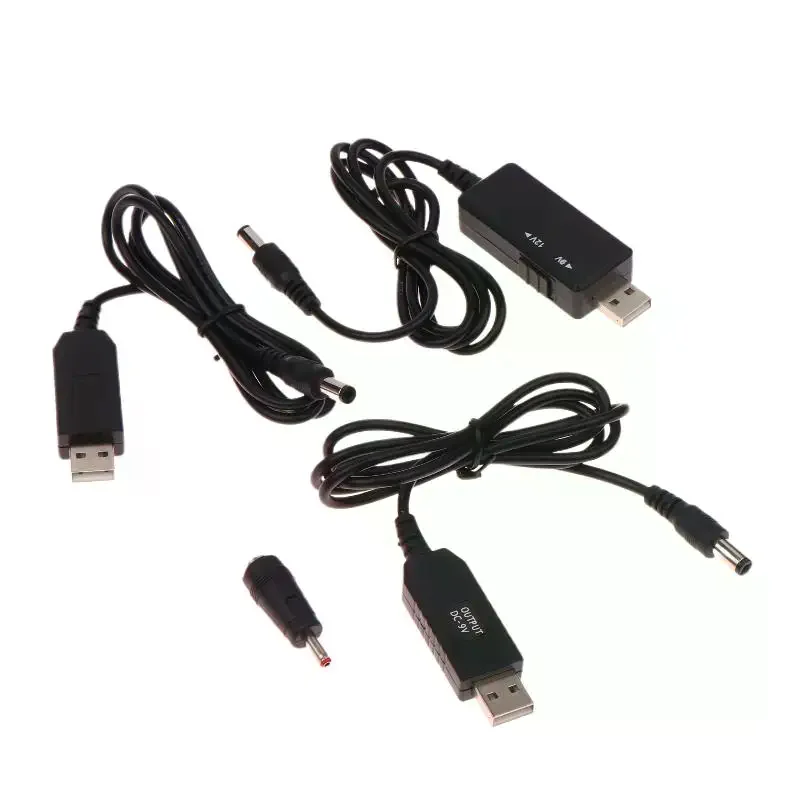 1Set DC 5V To 12V USB Cable Boost Converter Step-up Cord For Wifi Router Modem Fan 5.5*2.1mm WiFi To Powerbank Cable Connector
