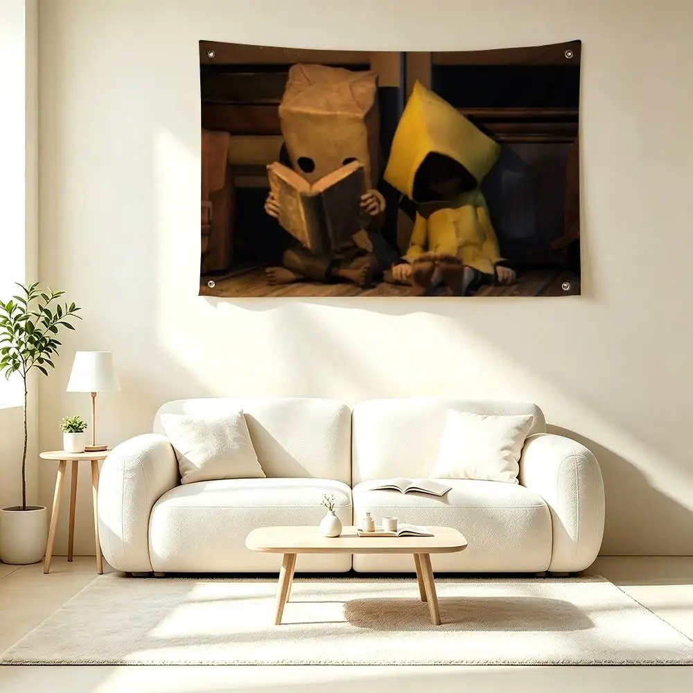 L-Little Nightmares H-Horror Game Flags for Bedrooms Home Decor Items Outdoor Decors Garage Decoration Flaga