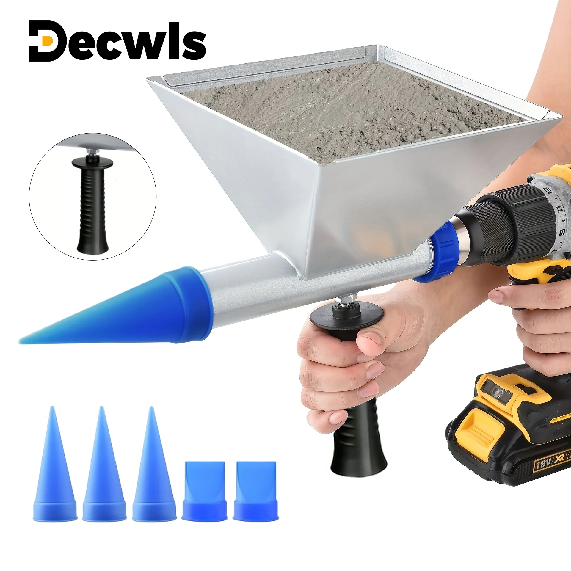 Professional Cement Grouting Machine Pointing Grouting Machine Grouting Mortar Sprayer Caulking Gun with 5 Nozzles for Spraying