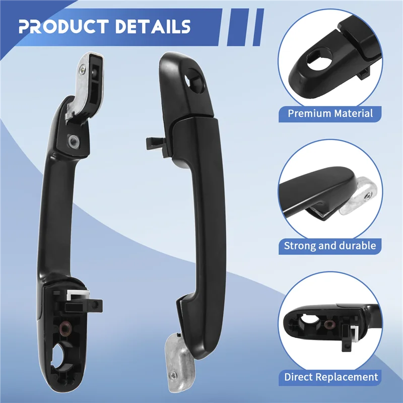 

Efficientt-Car Front Left Driver Side Outside Exterior Door Handle For Hyundai Accent 2006-2011 82650-1E000