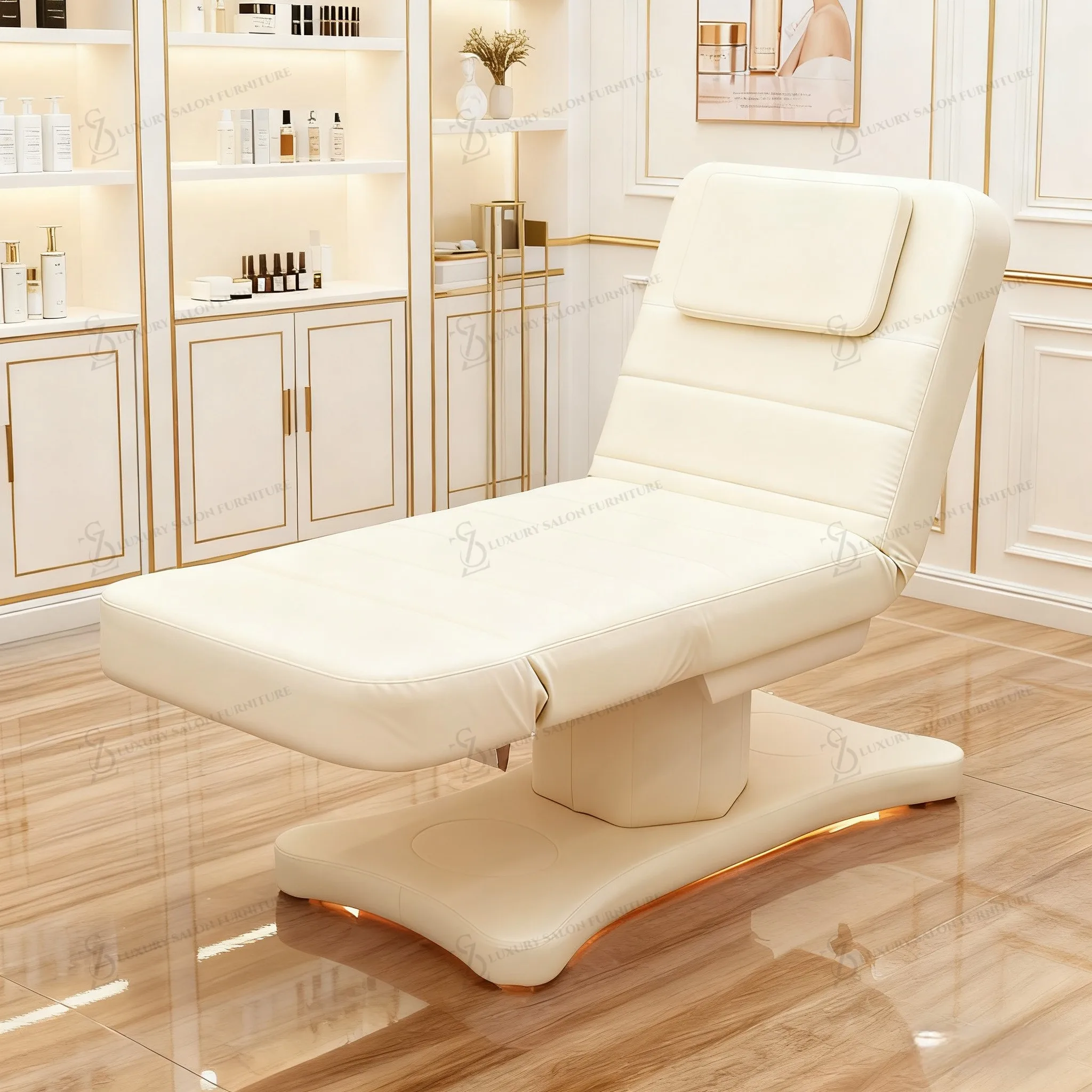 

New Luxury 3 Motor Lash Bed White Eyelash Bed Electrical Medical Aesthetic Tattoo Treatment Facial Spa Beauty Bed Massage Table