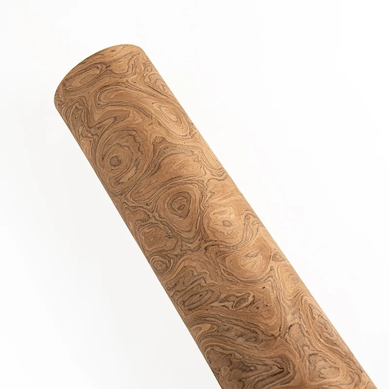 For Brown Tree Tumor Solid Wood Leather Designer High-grade Wood Leather Veneer Board Sticker