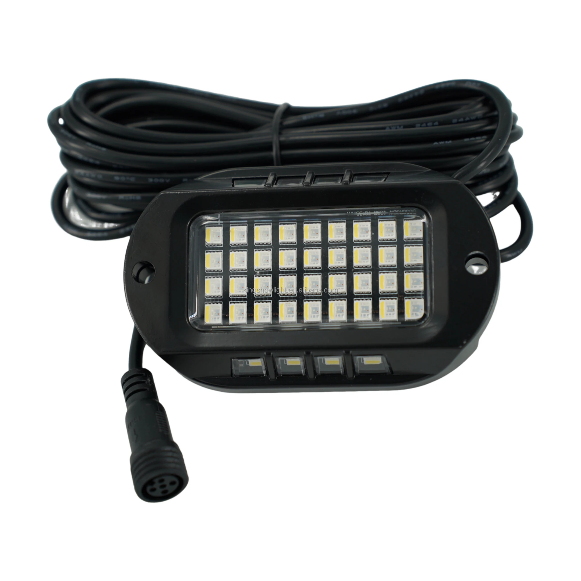 New 44W 4Watt 4-in-1 LED Chips 256LED IP68 Waterproof RGBW Aluminum Rock Light Multi-Color DC12V Auto Lighting Systems App