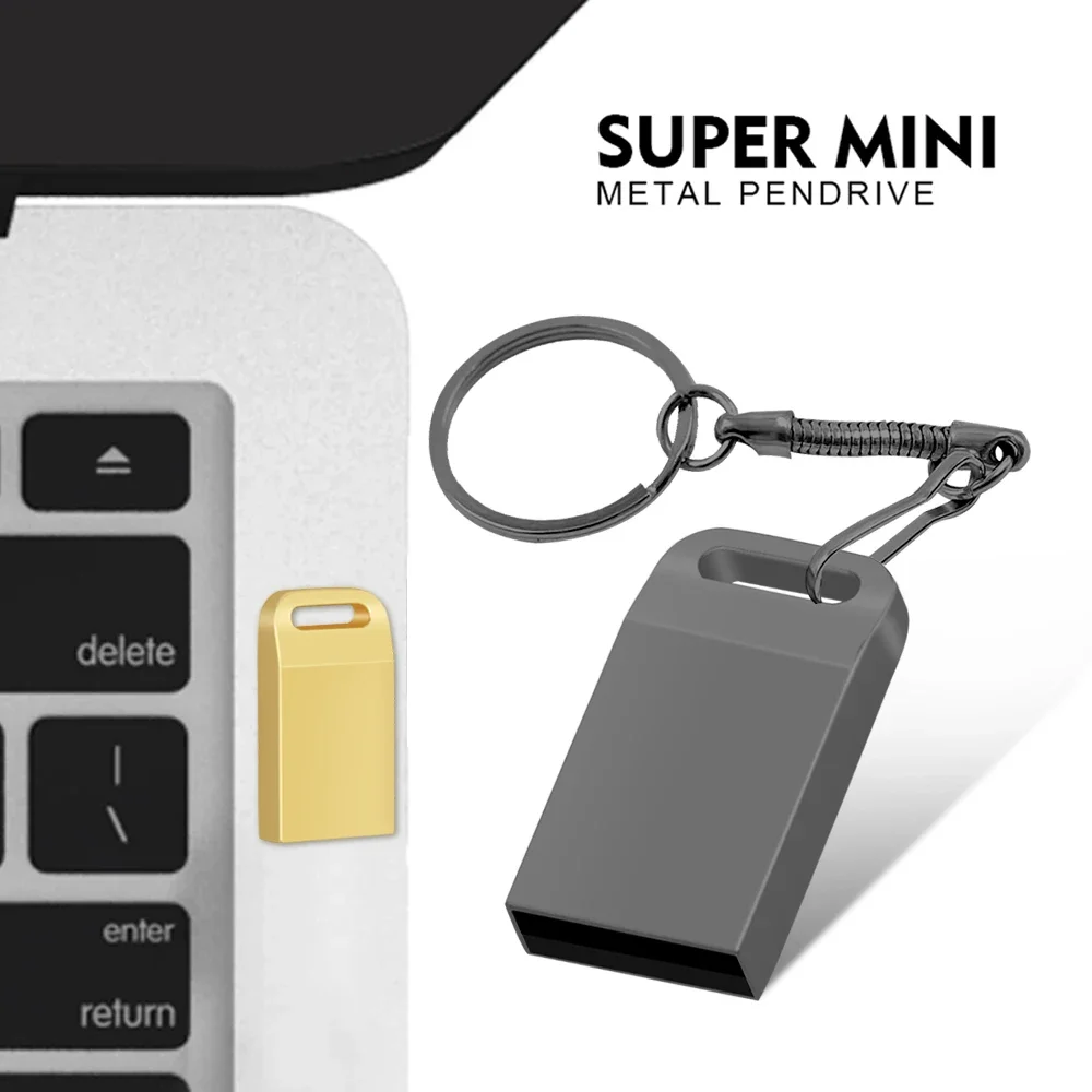 New 128G Super Mini Metal Usb Flash Drive 64G Pen Drive High Speed Memory Stick 64G U Disk Pendrive 2.0 Memoria Usb