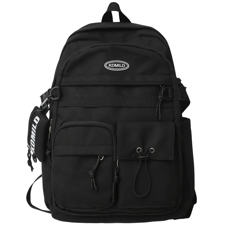 Mochila minimalista de grande capacidade feminina, mochila de computador para estudantes do ensino médio, design japonês