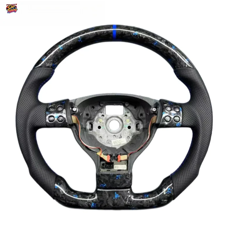 FOR Volkswagen Golf 5, Jetta MK5, GTI, R32, EOS, Passat B6 Custom Forged Carbon Fiber Sports Steering Wheel Without Airbag