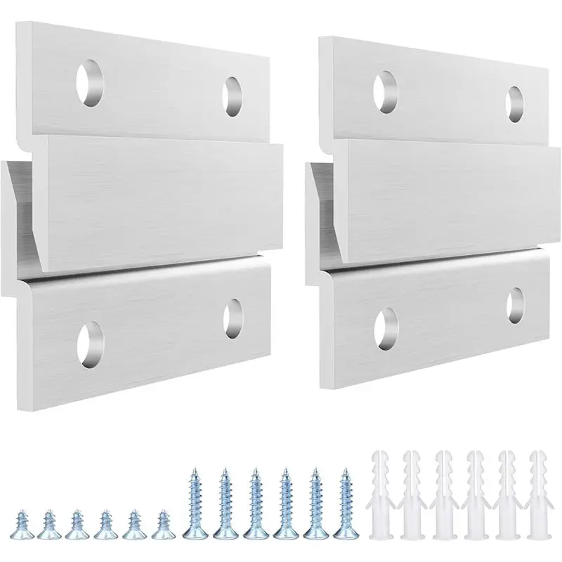 

Кронштейн для настенного крепления ABBY-French Cleat Z-образной формы с замковым механизмом для картин, зеркал, картинных рам, шкафов, досок для записей, комплект фурнитуры, белый
