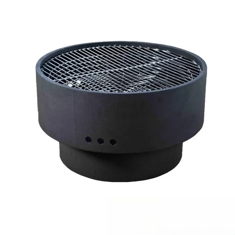 

Outdoor camping round simple brazier portable firewood stove barbecue