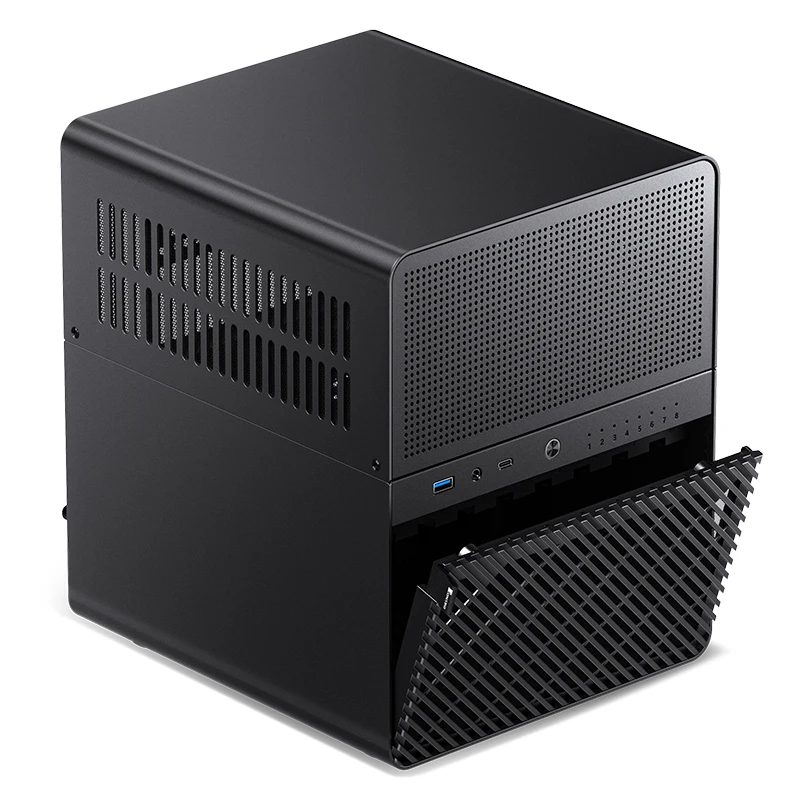 Imagem -02 - Nas Itx Mini Case All-in-one Alumínio Desktop Office Chassi Pequeno Localização do Disco Rígido Dois 100 mm Fan Computer pc Case Jonsbo-n3