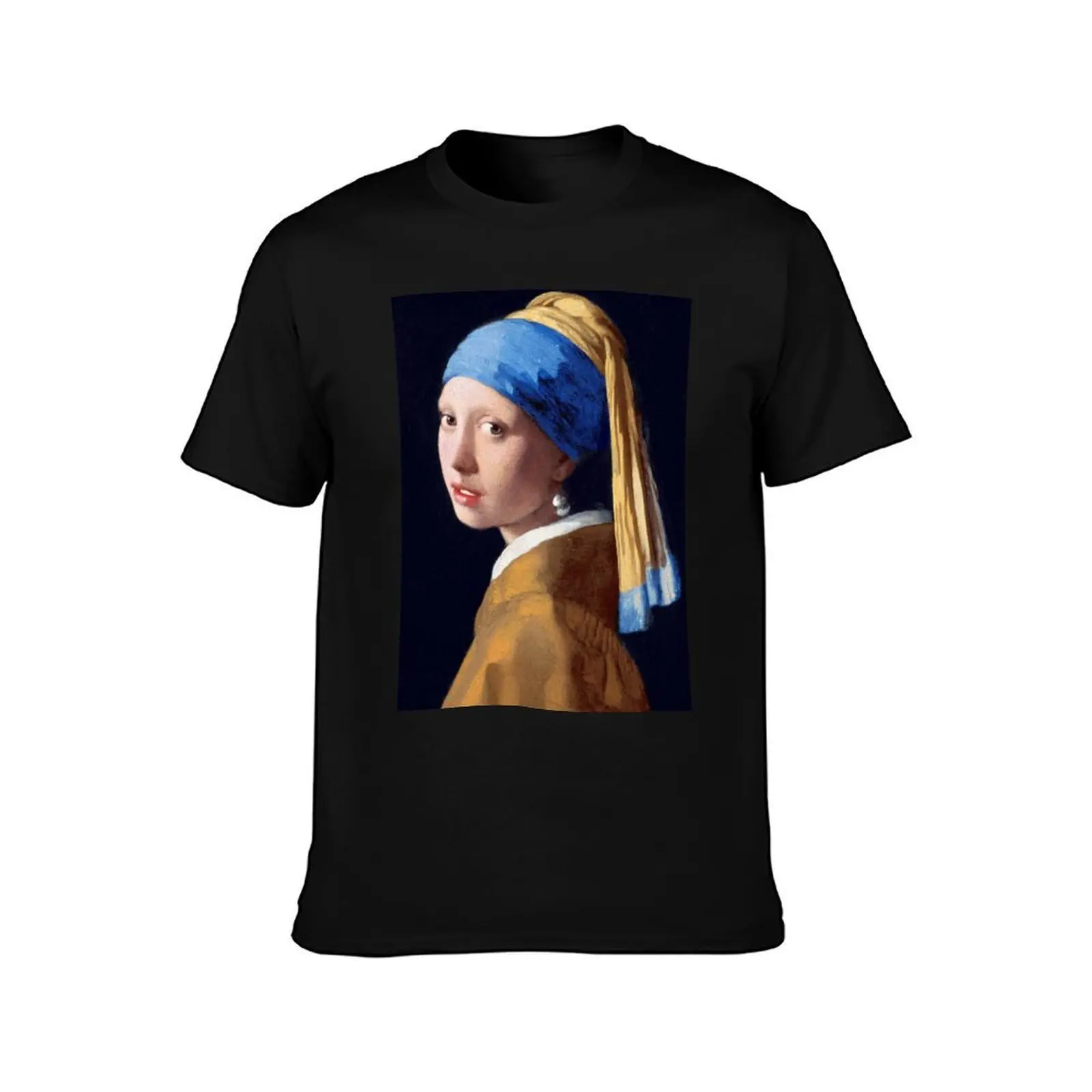 Girl with a pearl earring by Johannes Vermeer T-Shirt Dry Fit Running Short Sleeve Top