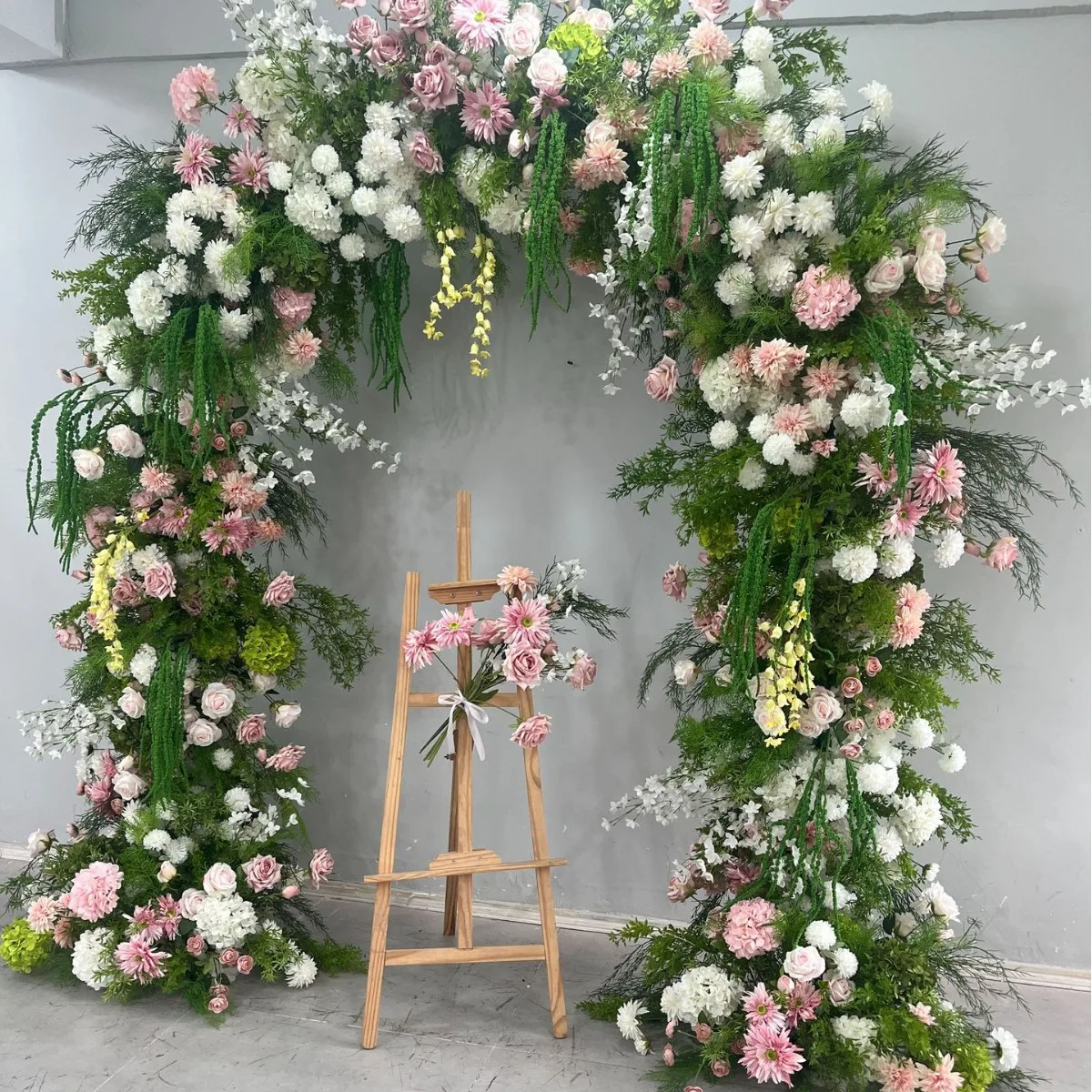 Guangqianfeng New Monet Garden Pastoral Style Arch Floral Outdoor Lawn Wedding Decoration Flower Row Simulation Flower