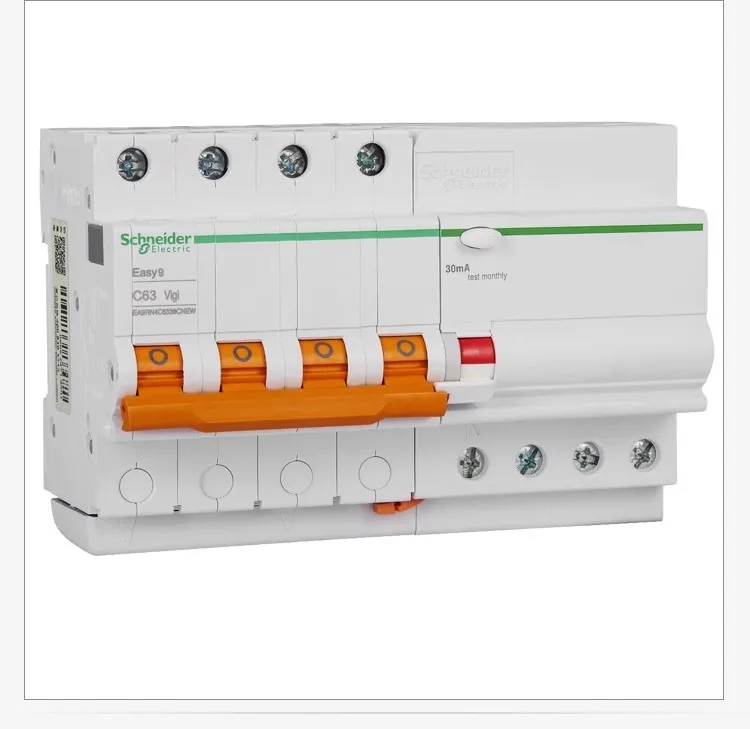 Schneider electric Mini Disjuntor EA9R Leakage protection circuit breaker 4p C type 6A 10A 16A 20A 25A 32A 40A 50A 63A 6kA