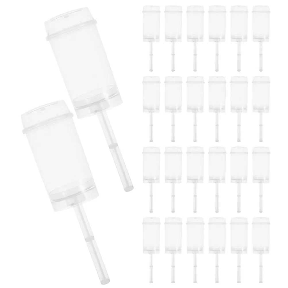 60Pcs Cake Push Pops Containers PP Safe Push Pop Cake Holders Transparent Leakproof Round Shape for DIY Desserts No Bake Needed