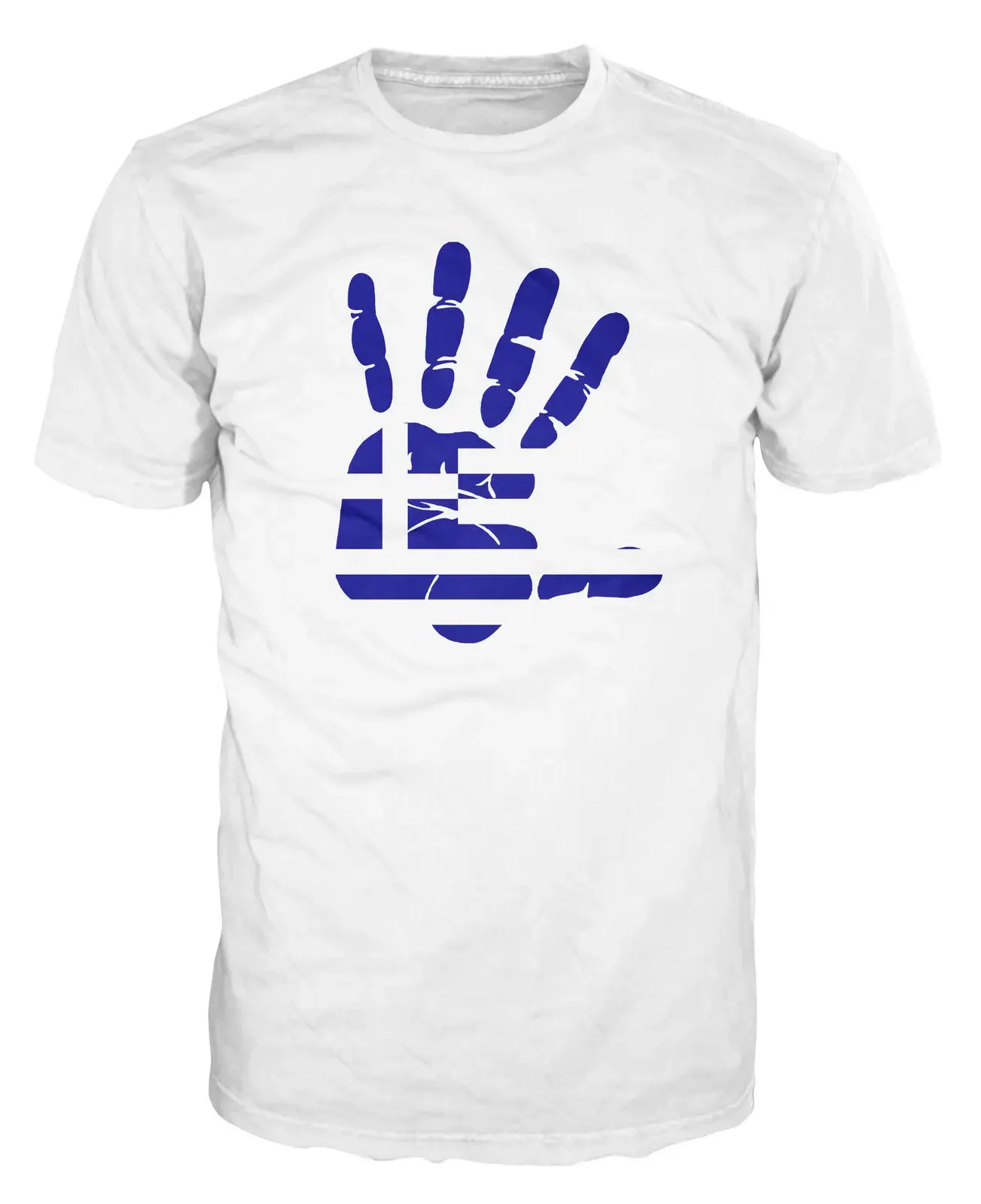 Greece Flag Palm National Fan T-Shirt. Cotton O-Neck Short Sleeve Men's T Shirt New Size S-3XL