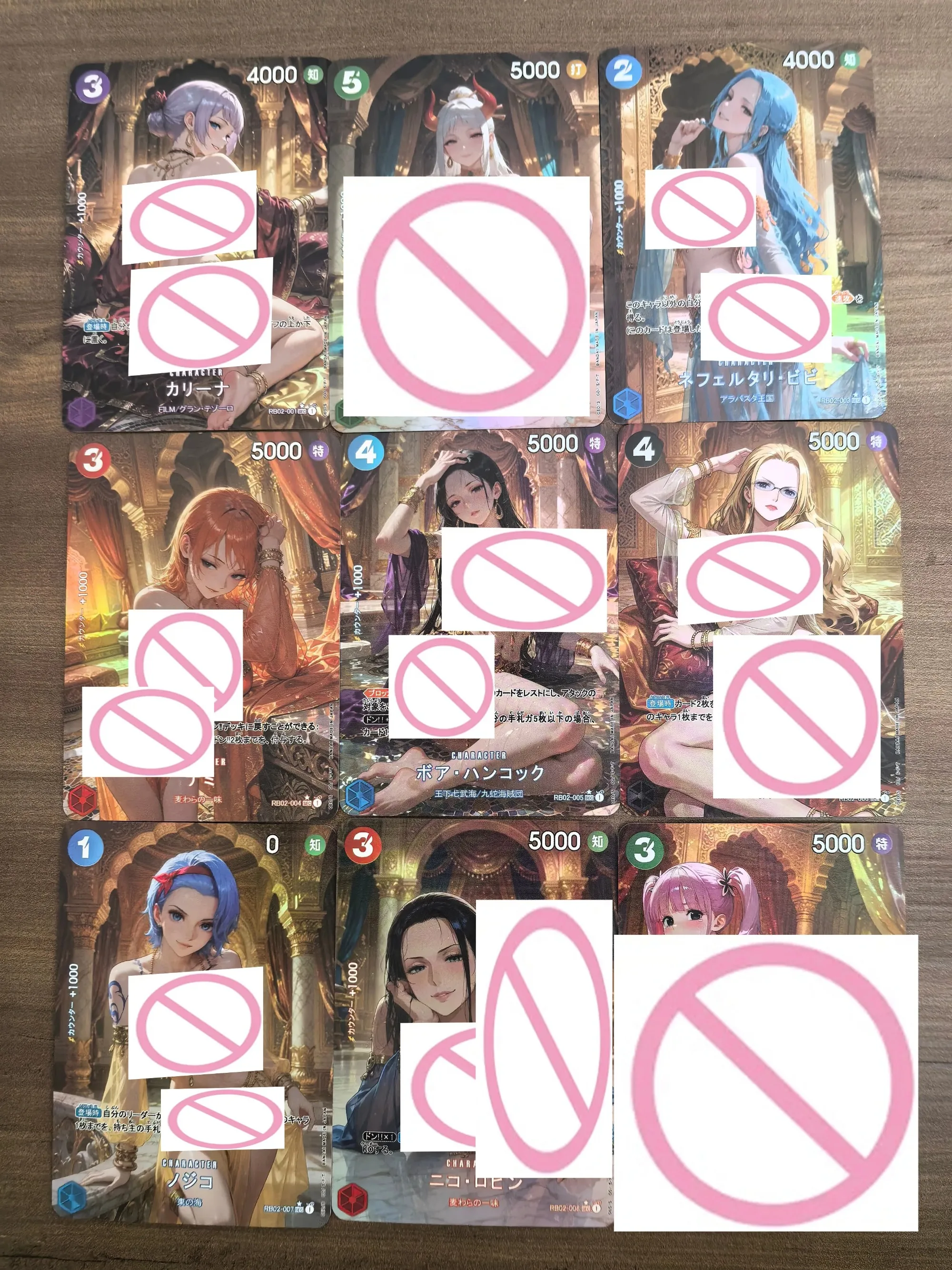 9Pcs/set Diy Naruto One Piece Nami Robin Hancock Perona Vivi Bath Series Flash Card OPCG Yamato Uta Classic Anime Collection