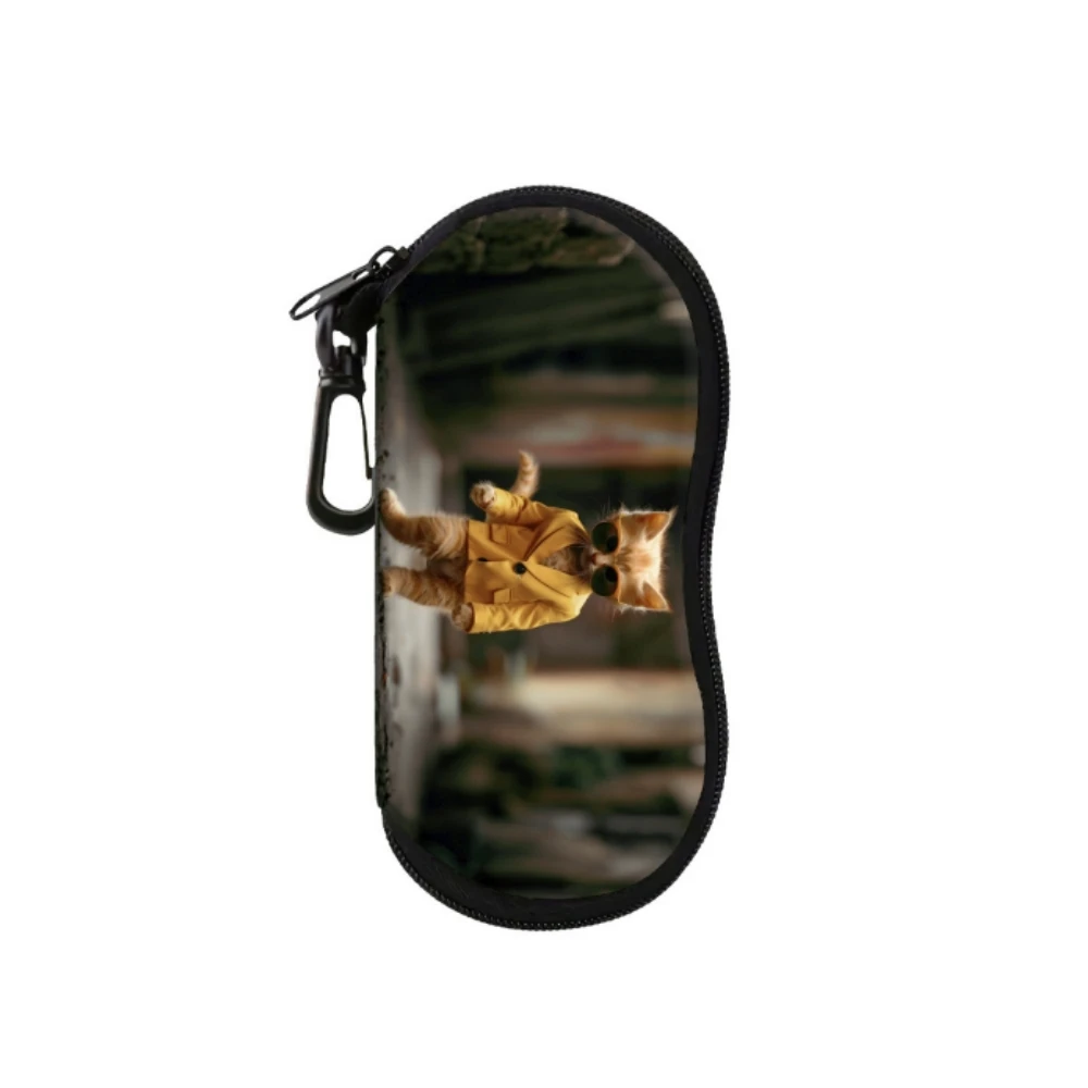 Dog Eyeglass Bag Dustproof Sunglasses Pouch Neoprene Glasses Pouch Lightweight Carabiner Glasses Bag For Backpacks Travel Gift