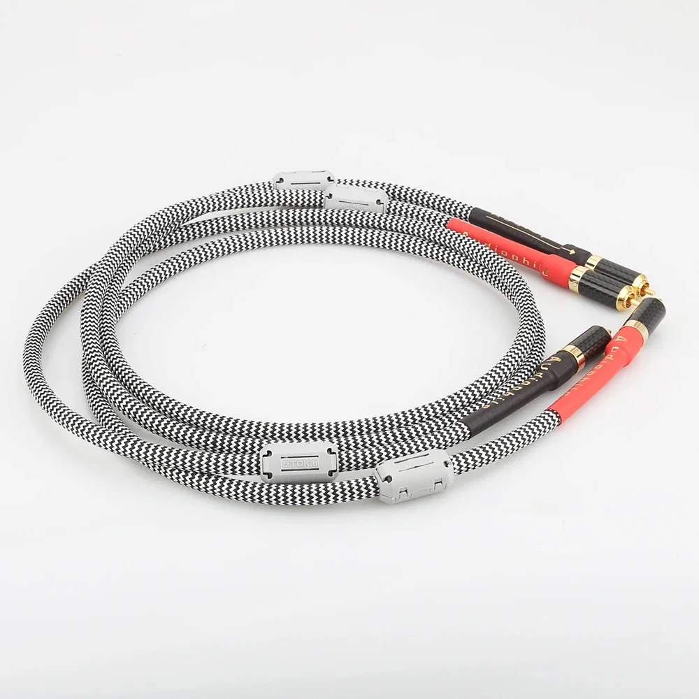 A26 xw62 Paar Verzilverd Stereo RCA NAAR RCA Phono Interconnect Kabel Man op man Audiokabel HIFI