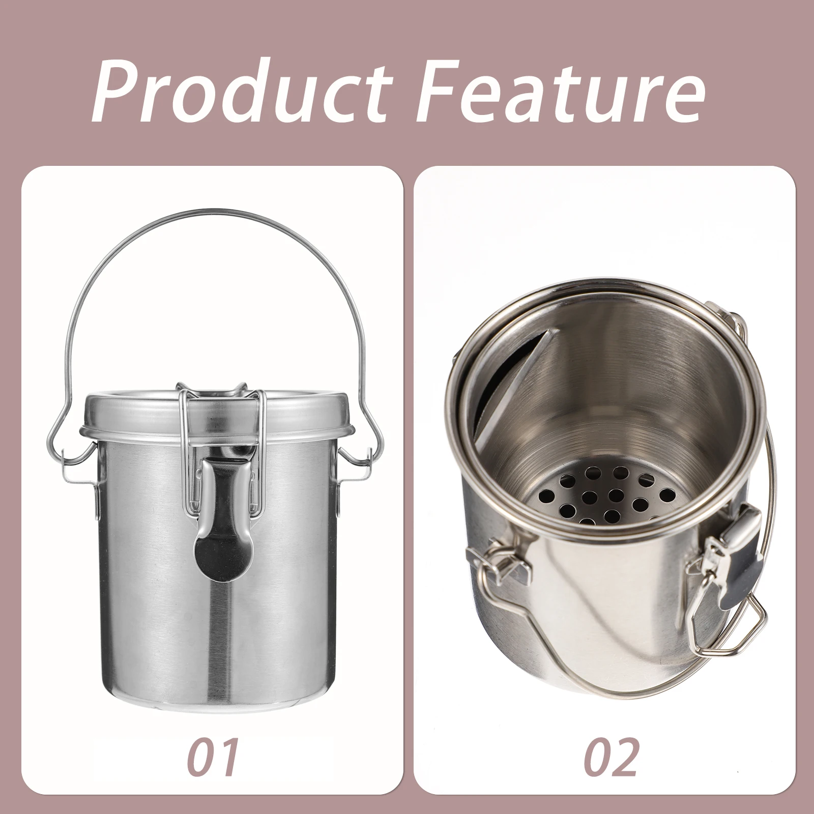 

1pc Painting Oil Can Brush Washer Stainless Steel Cleaning Tub for Artists Art Students Save Space Easy to Carry Dry Brushes