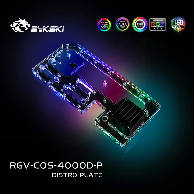 Bykski Distro Plate for CORSAIR 4000D Computer Case for CPU/GPU Water Cooling Block Support DDC Pump RGV-COS-4000D-P