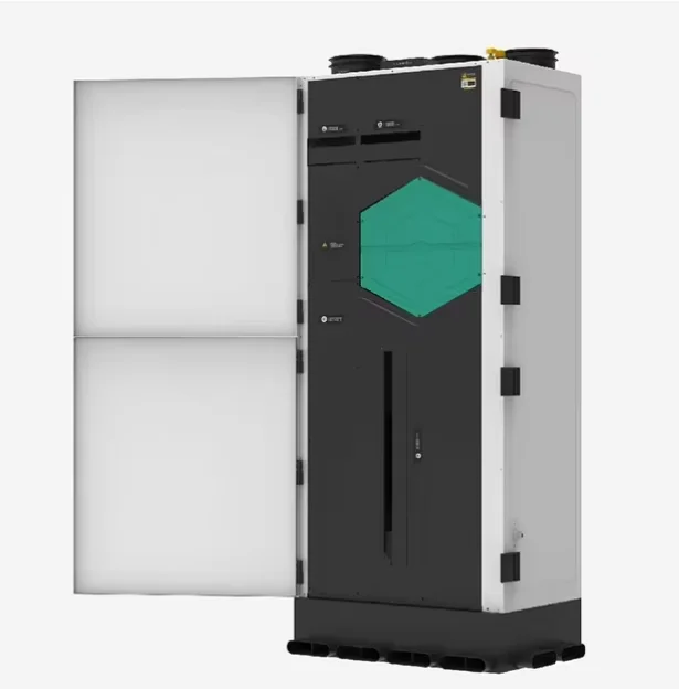 High Efficiency ERV Heat Recovery Ventilation System 99.2% PM2.5 Removal CE UKCA Certified Square Fresh Air Unit 200 Home