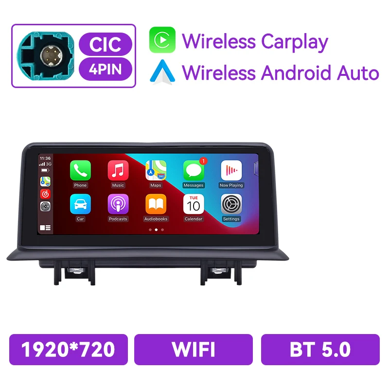 Draadloze CarPlay Linux Auto Multimedia Speler voor BMW 1 Serie E81 E82 E87 E88 2005-2012 CCC CIC 1920*720 IPS Scherm
