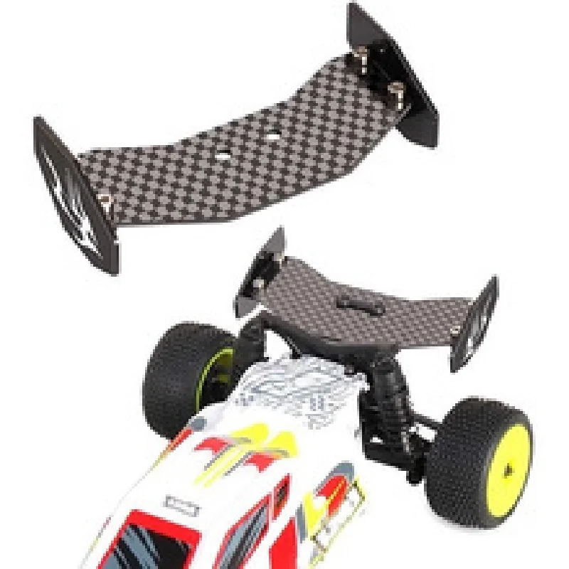 Modelauto: Losi 1/24 Micro-B 2WD Buggy frame - gemaakt van aluminiumlegering en koolstofvezel achtervleugel
