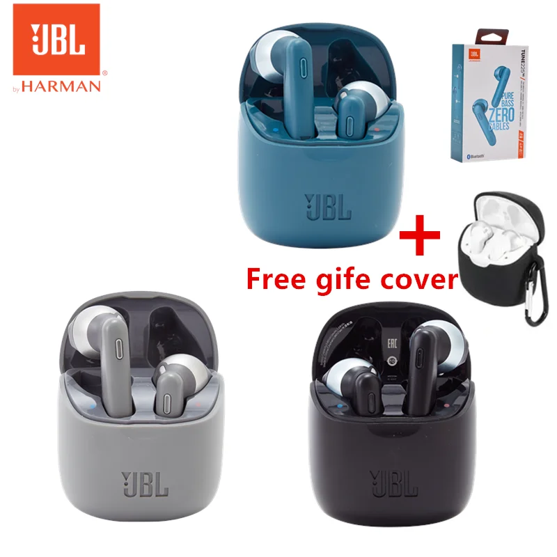 100% Original JBL TUNE 225TWS True Wireless Earphones Stereo Earbud Bass Sound Bluetooth Headset With Mic JBL T225TWS+Frre Case