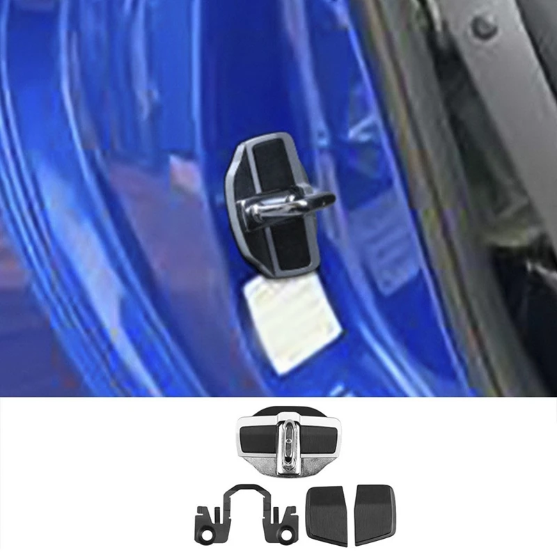 4Pcs Car Door Stabilizer Door Lock Protector Latches Cover For Subaru All Series BRZ XV Forester Legacy Outback WRX