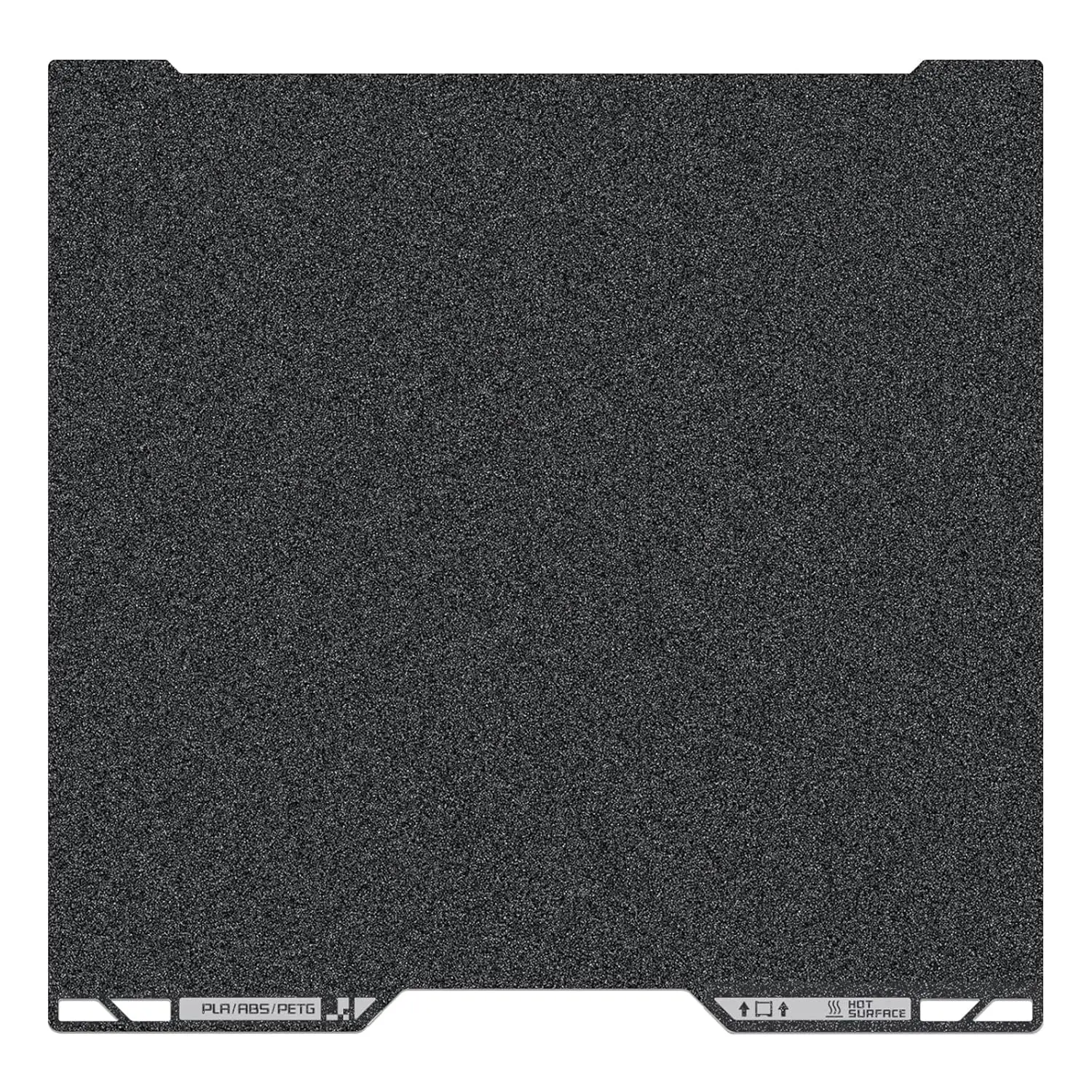 355x347mm PEI-Bauplatte für Bambu Lab H2S, beidseitig strukturiert, schwarz, gute Haftung, beheizbares Bett, abnehmbare Federstahlplatte – Detail 2