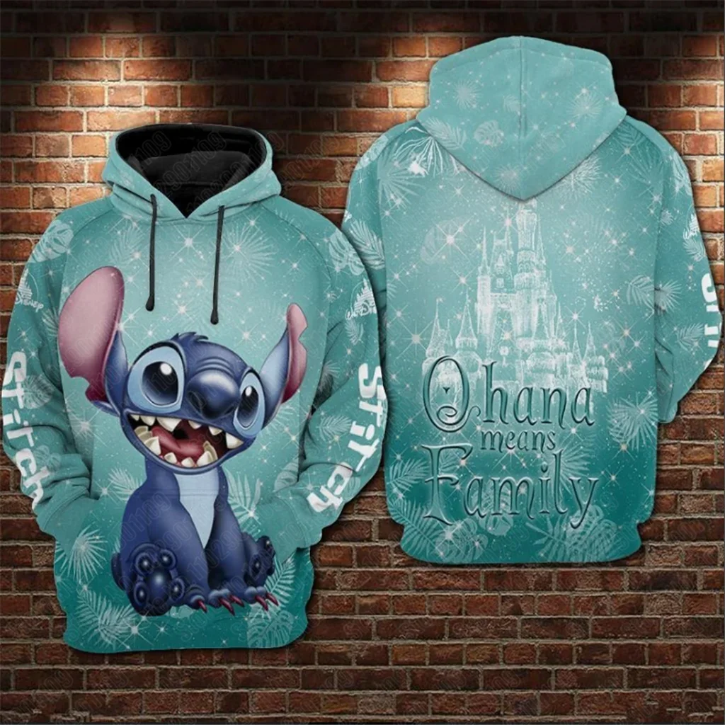 Disney Lilo & Stitch Men Women 3D Print High Quality Fleece Zipper Hoodies Pullover Tops Dropshipping