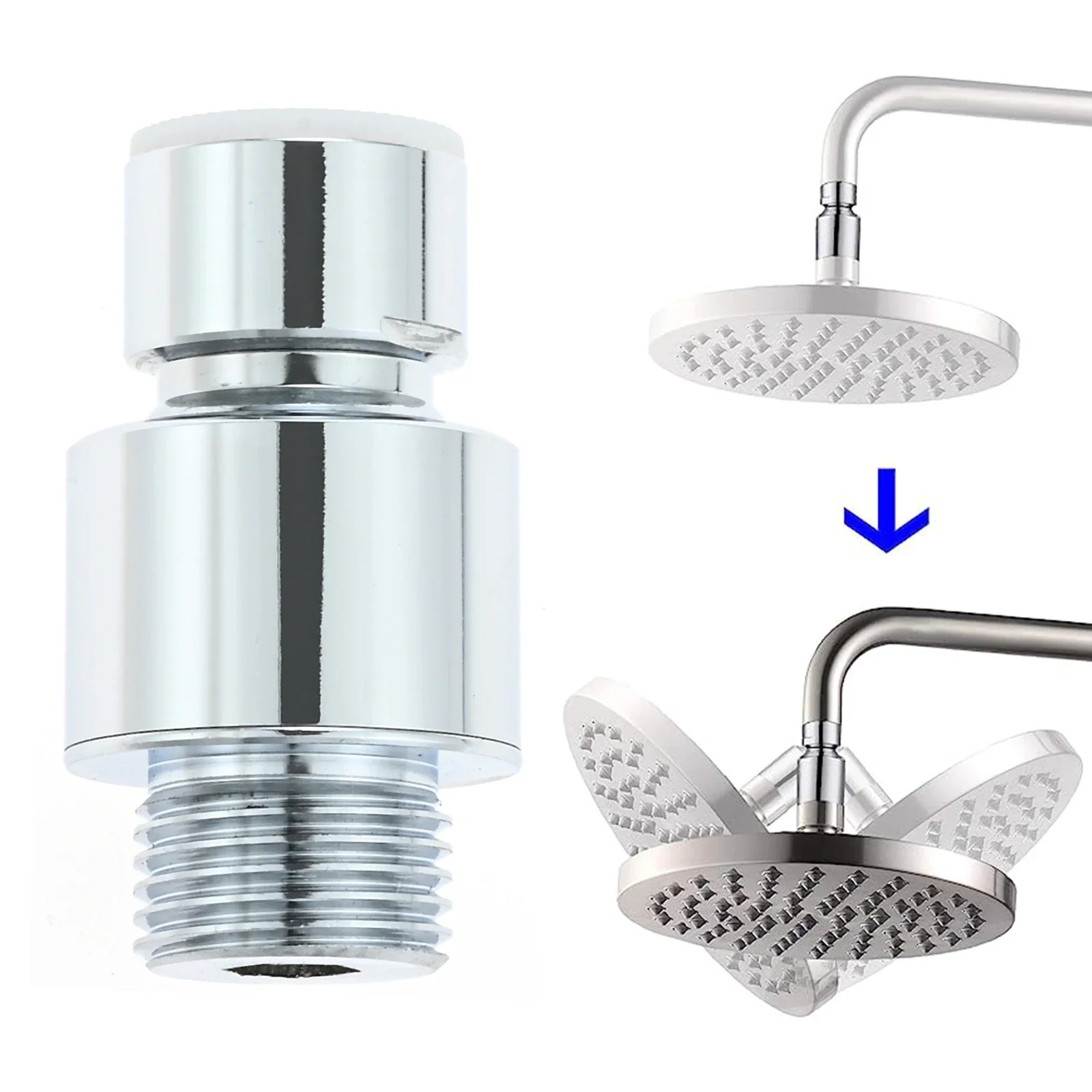 1Pc Ball Joint Hardware Adjustable Angle Easy Install Swivel Adapter Shower Head Connector Rustproof Universal Large Water Flow