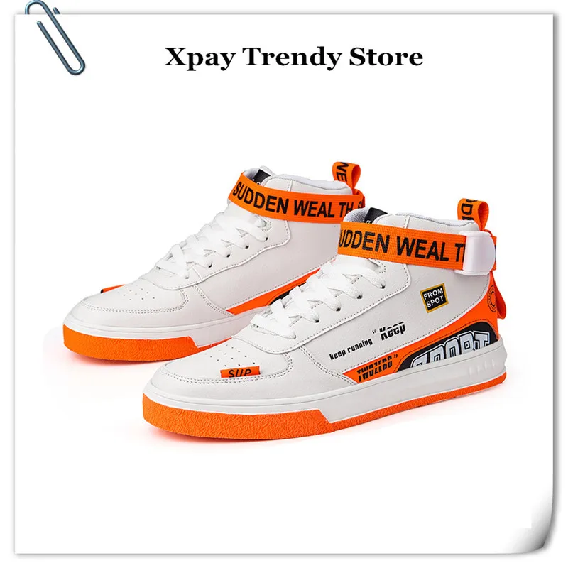 

Autumn Winter Men's High-Top Shoes Fashion Printed Skateboard Shoes For Men Comfortable Platform Casual Sneaker Man basket homme