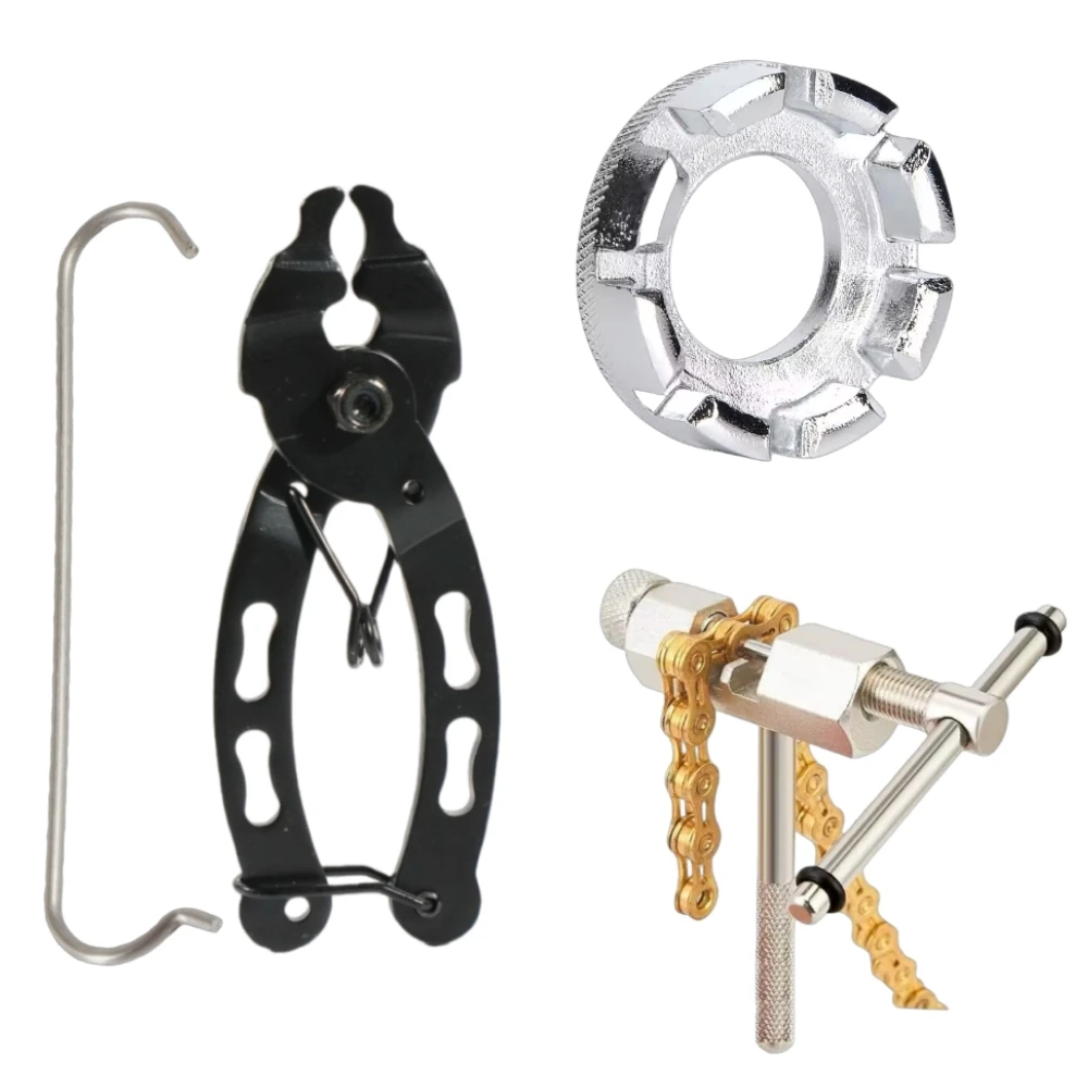 Edelstahl-Fahrradketten- und Speichenschlüssel-Werkzeug, Squeeze-Breaker-Entferner, Fahrrad-Reparatur-Ausrüstung