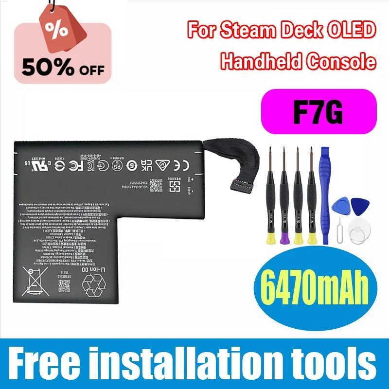 High-Quality Battery F7G 6470mAh 7.7V Compatible for Steam Deck OLED Handheld Console