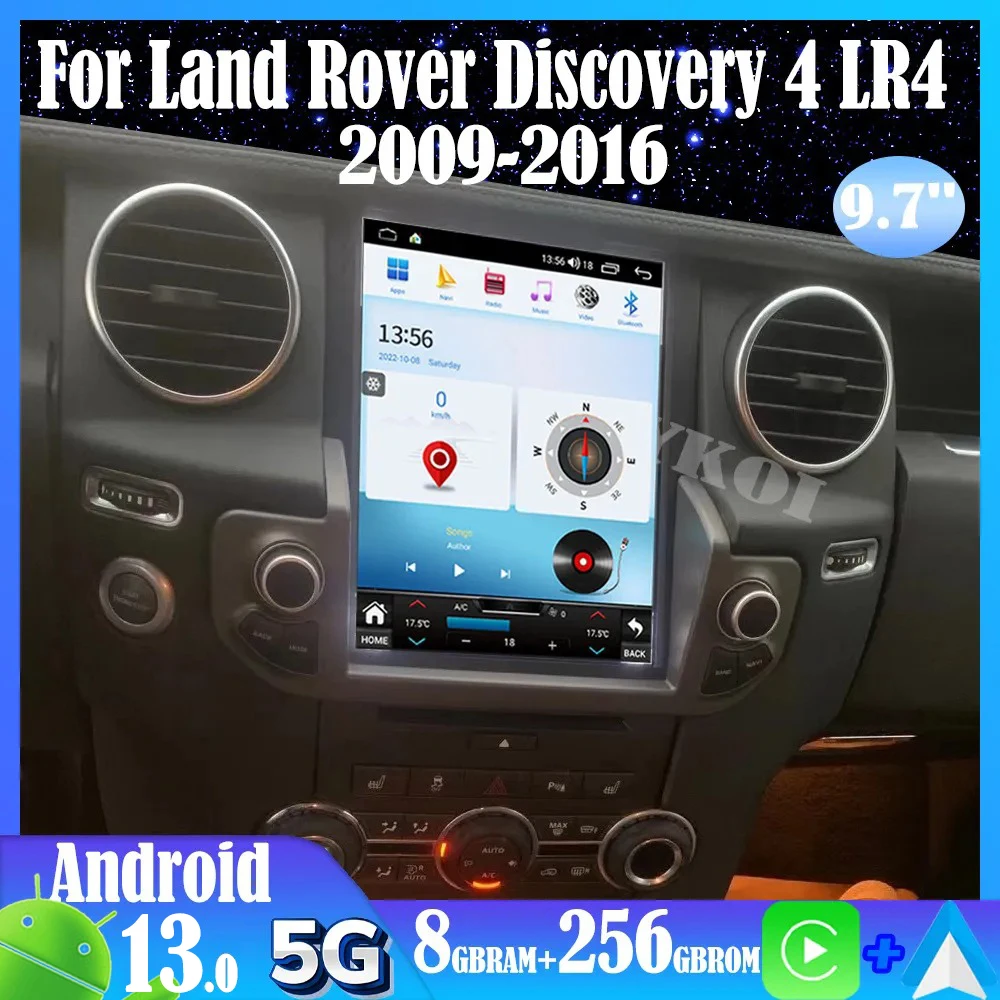 

Android 13 For Land Rover Discovery 4 LR4 2009-2016 Car Radio Automotive Multimedia Tesla Screen Carplay Auto Bluetooth GPS 4G