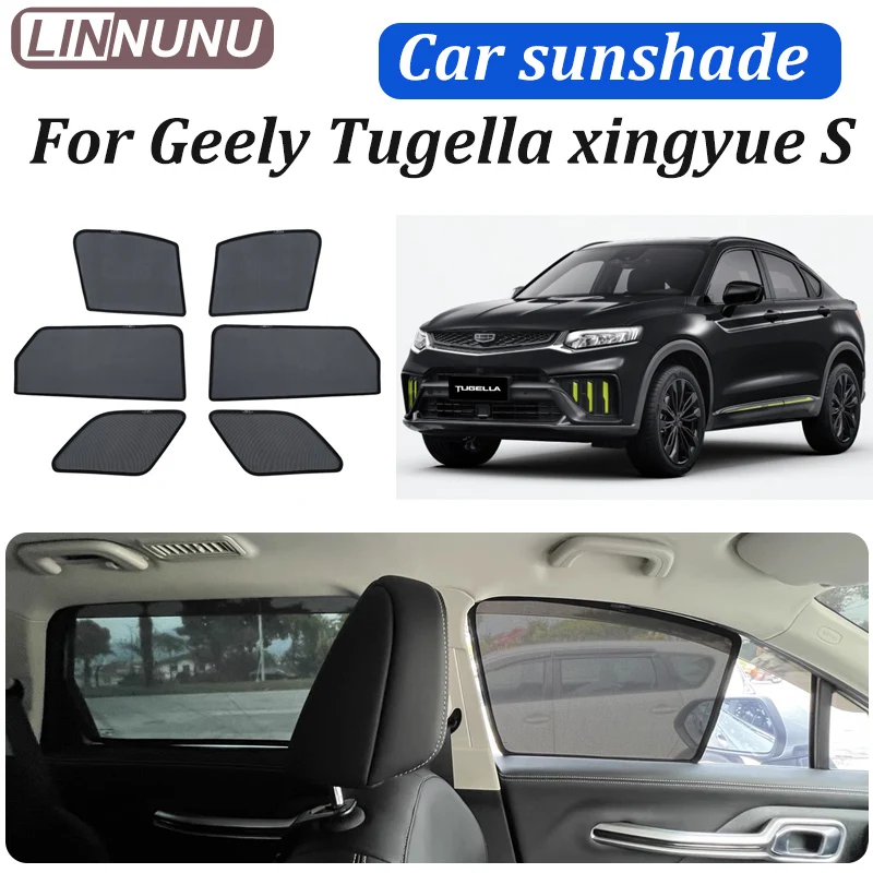 

LINNUNU автомобильные занавески для боковых окон, солнцезащитные козырьки, сетчатый летний солнцезащитный козырек, защита от ультрафиолета для Geely ‌ Аксессуары Tugella xingyue 2024 2025