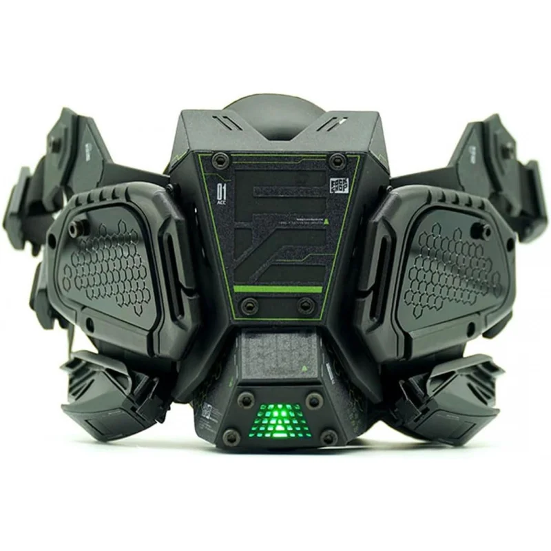 

Punk Mask - Techwear & Futuristic Halloween Mask with Light, Role-playing Costume for Anime Cosplay & Party