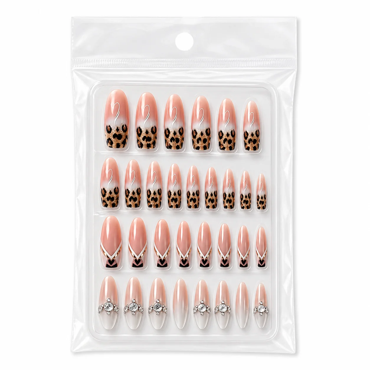 48 Pcs Black Leopard Print Nail Art Stickers, Trendy Retro Nail Decals, for Daily Wear, Commute & Party Nail Decorations