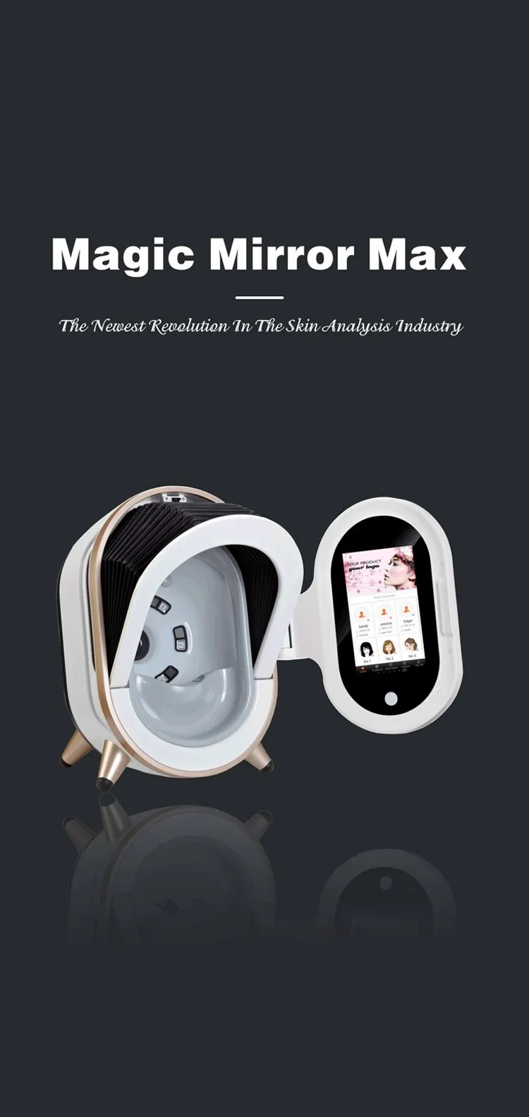 HOT 3D Magic Mirror Skin Analysis Facial Machine Intelligent M9 HD Camera Digital Skin Analyzer Scanner Salon Equipment