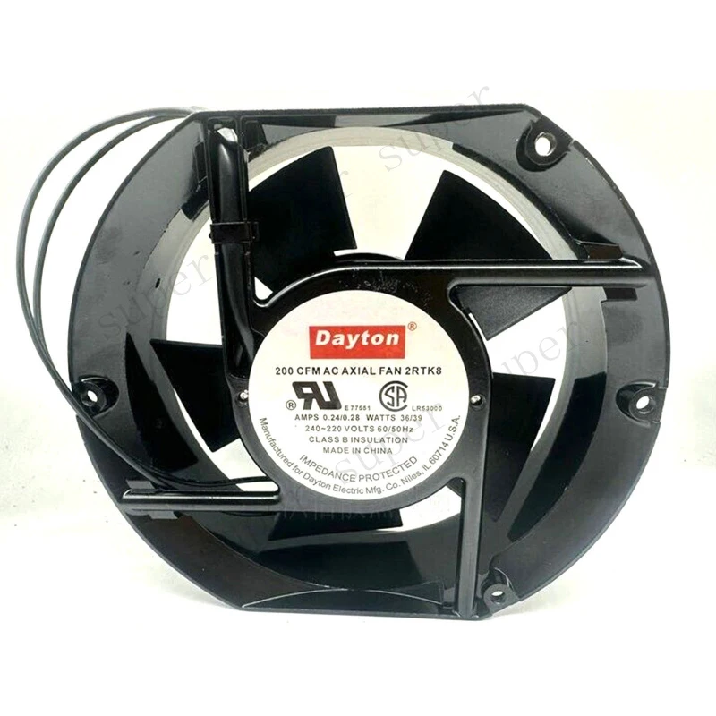 

S+ New Dayton 200 CFM AC AXIAL FAN 2RTK8 240-220V 17cm 2 wire cooling fan#QW