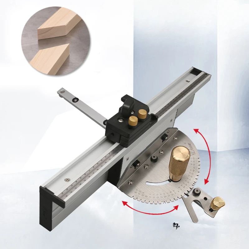 Adjustable Angle Push Handle, Chute, Angle Disc, Table Saw, Band Saw, Flip Assembly, Woodworking DIY Auxiliary Tools