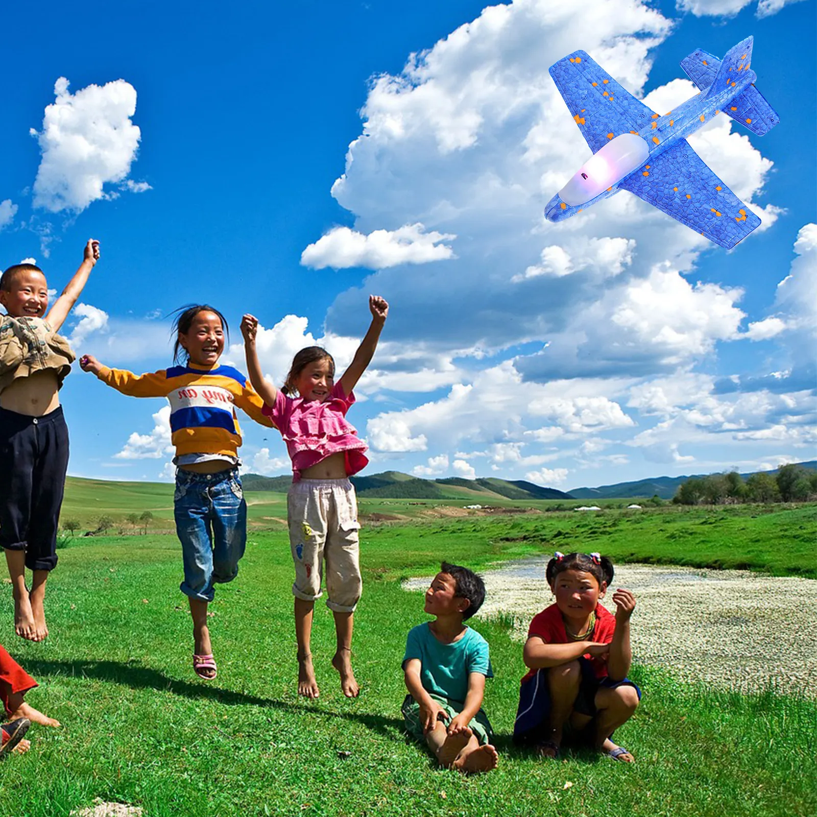 

1Pcs Foam Airplane Simulation Lightweight Flexible Stress Relief Plane Gift for Kids Aviation Party Halloween Christmas