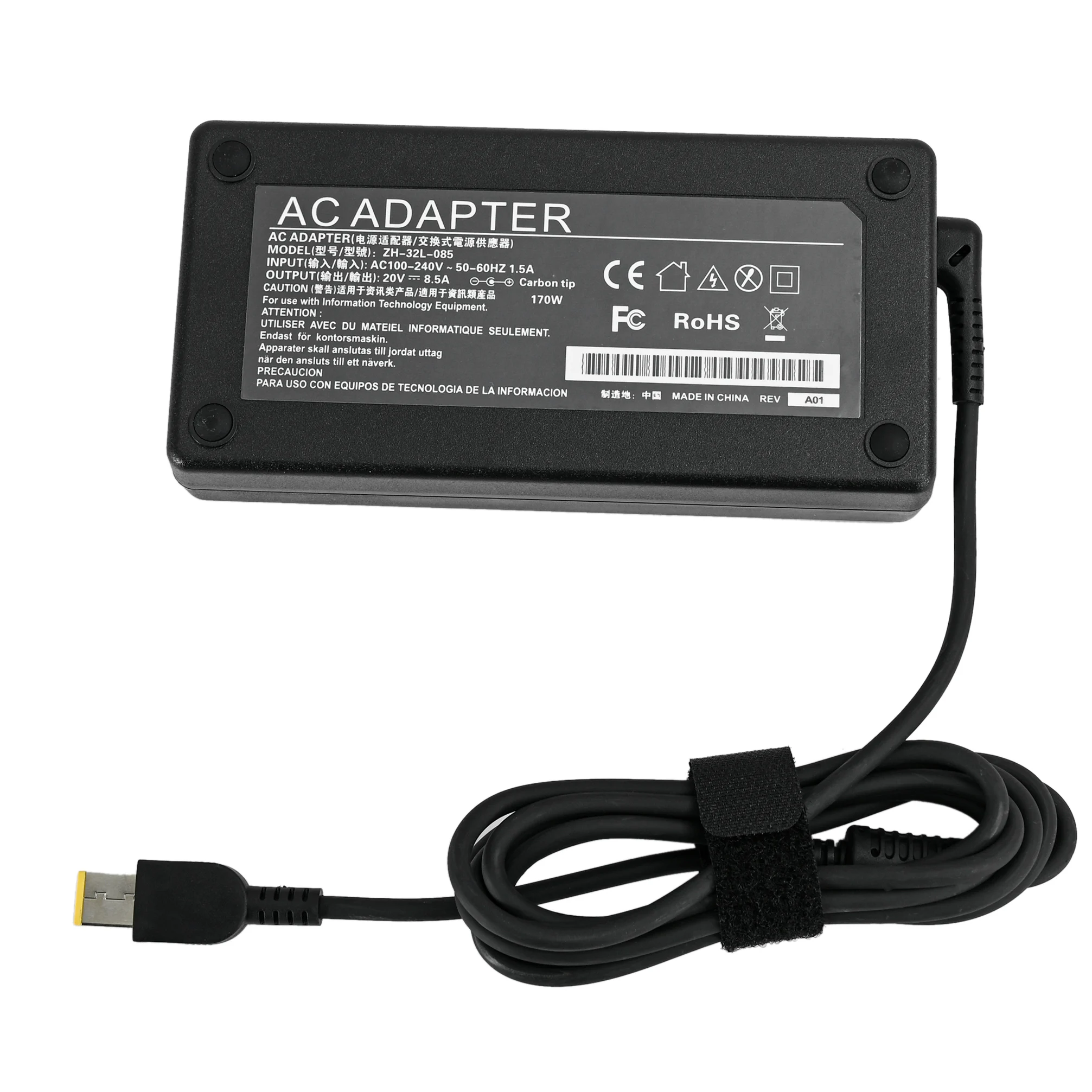 20V 8.5A 170W AC Power Adapter for Lenovo Legion Y720-15 Y7000P P50 P51 P70 P71 W540 W541 T440P Laptop Charger