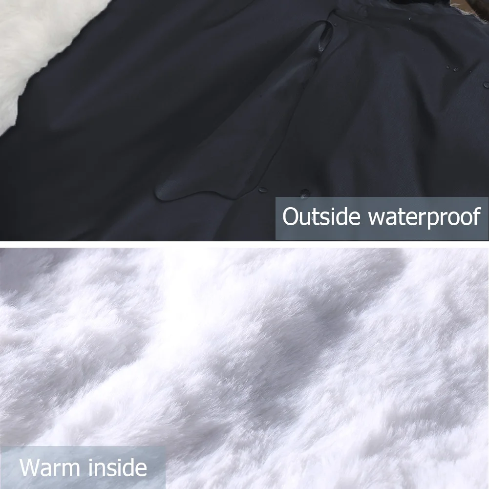 Sarung Tangan Kereta Dorong Bayi Musim Dingin, Tahan Air, Berbahan Fleece, Anti Angin, Sarung Tangan Penggenggam Kereta Bayi, Perlengkapan Musim Dingin