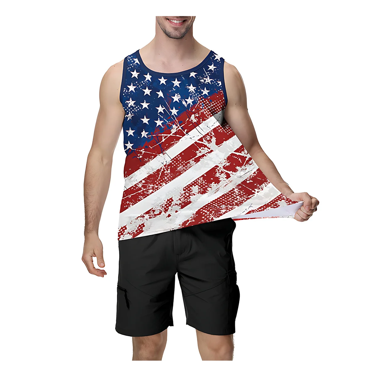 Canotte da uomo CALDE T-shirt senza maniche estive T-shirt da allenamento fresche Canotte sportive da spiaggia CN030-1002 M