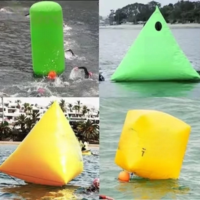 Custom Inflatable Floating Water Triangle Balloon Buoy Swimming Pool Life Buoy for Sale view 3